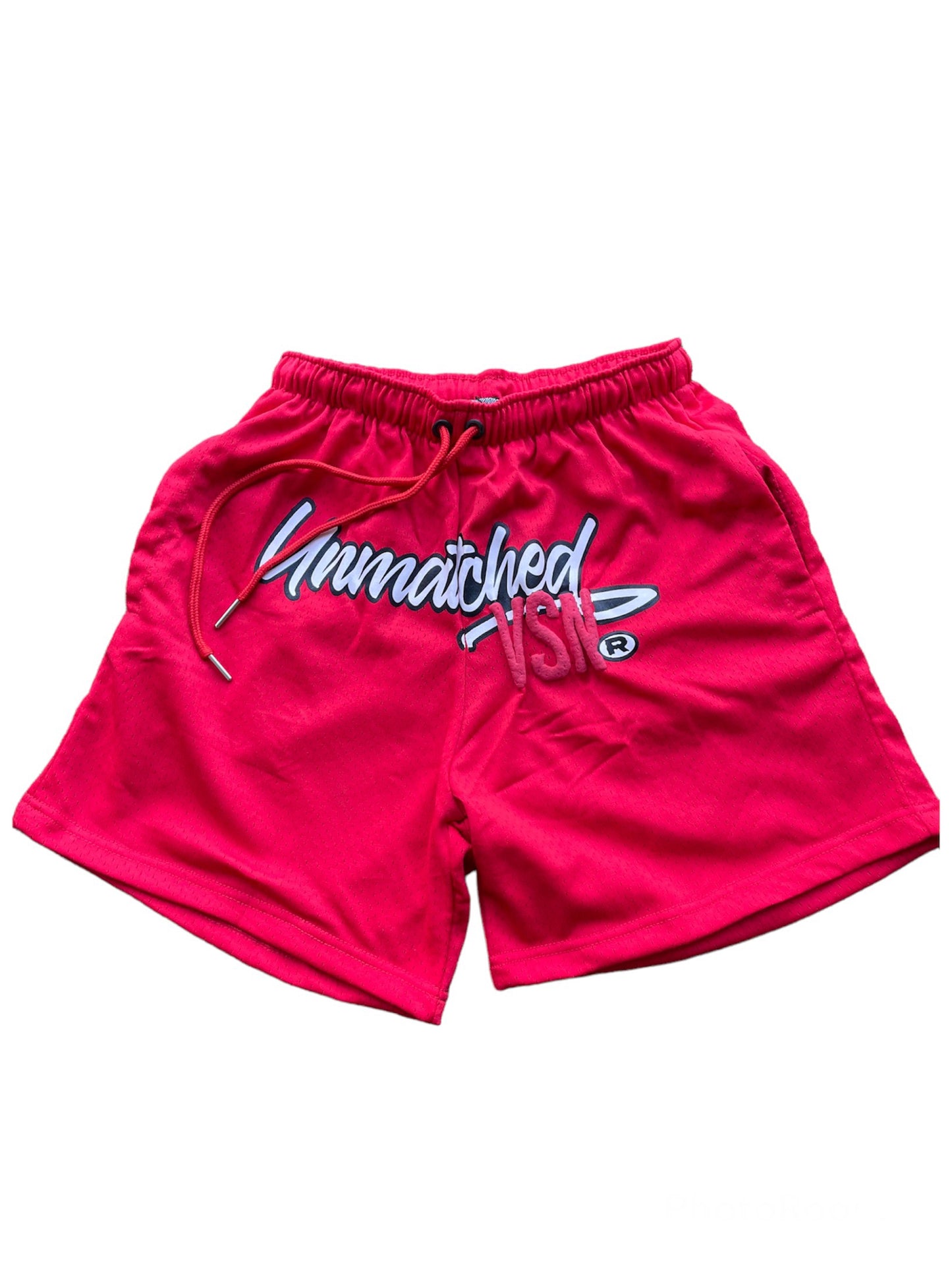 Red Mesh Shorts