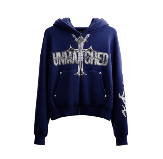 Unmatched Zip - Navy Blue