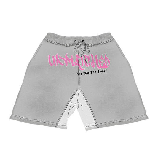 ‘We Not The Same’ Shorts - Gray/Pink