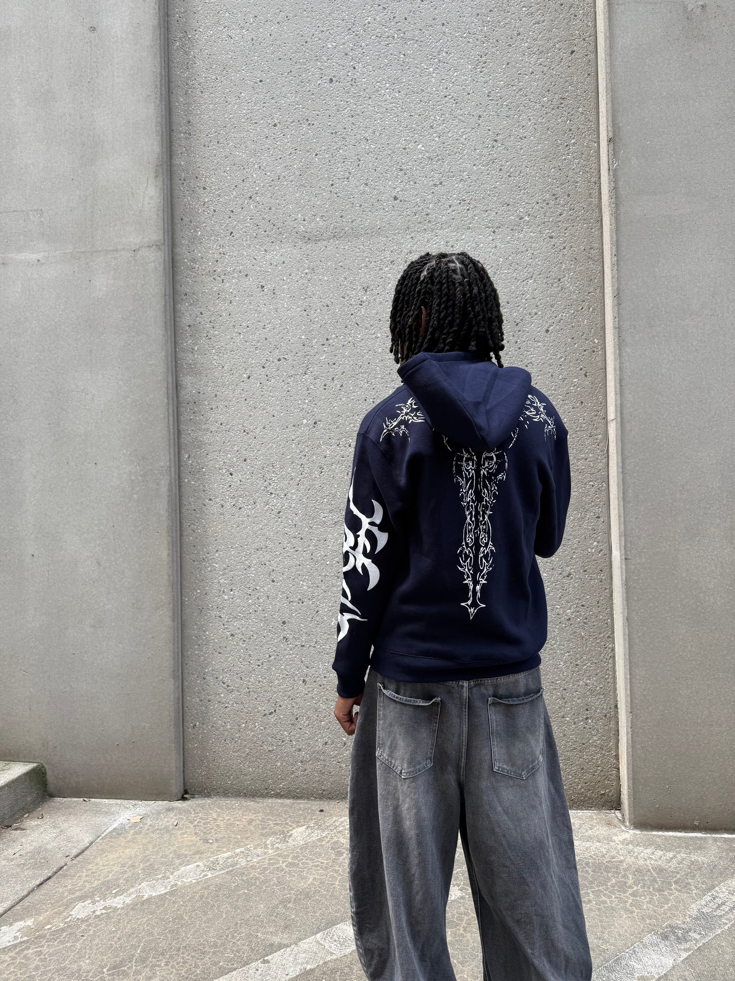 Unmatched Zip - Navy Blue