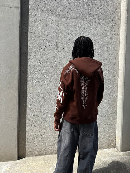 Unmatched Zip - Brown