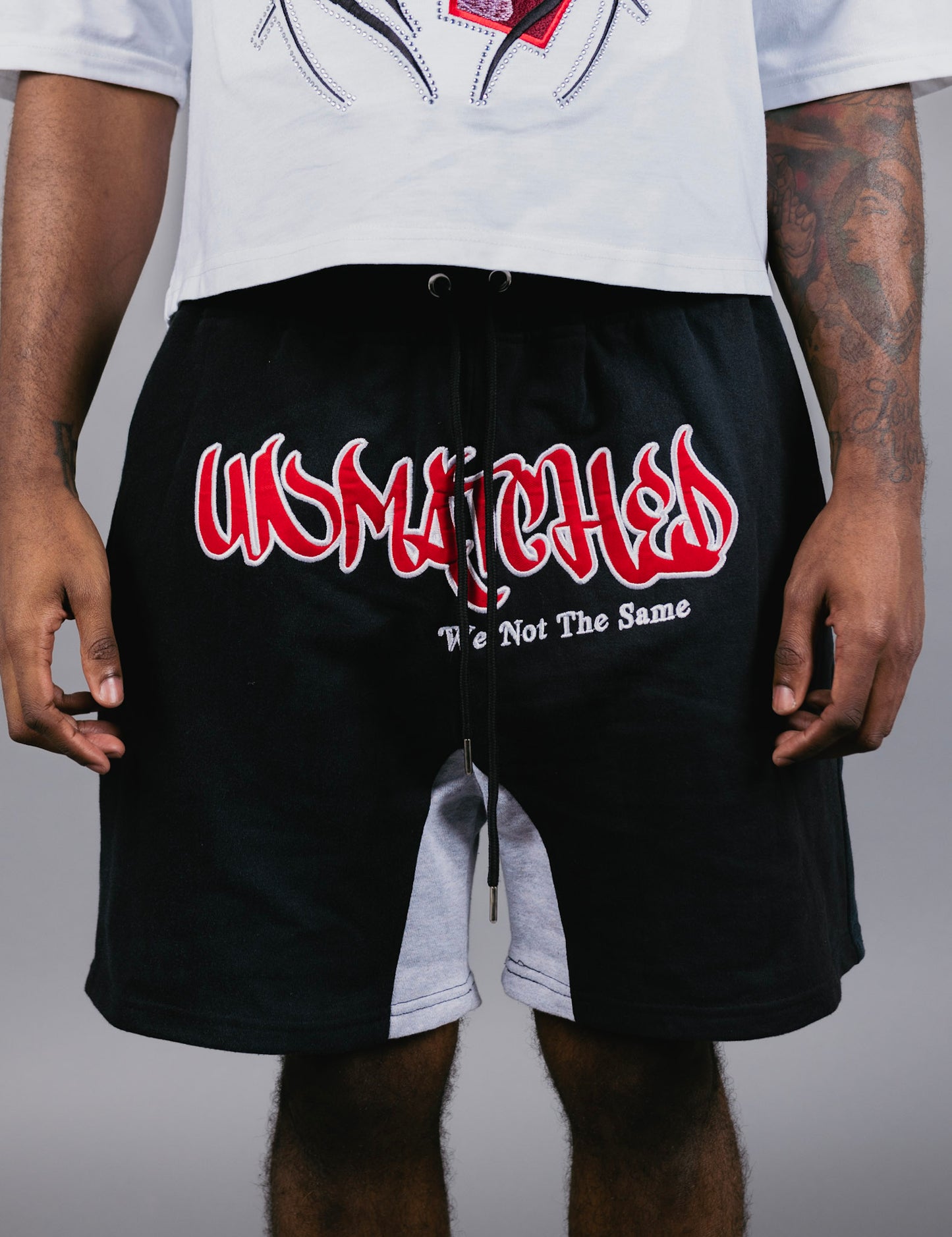 ‘We Not The Same’ Shorts - Black/Red