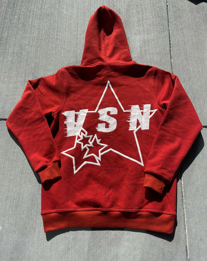 'VSN' Hoodie - Red